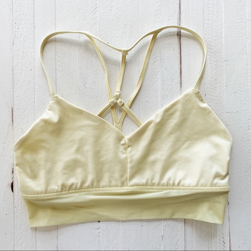 ALO Yoga Pale Yellow Bra